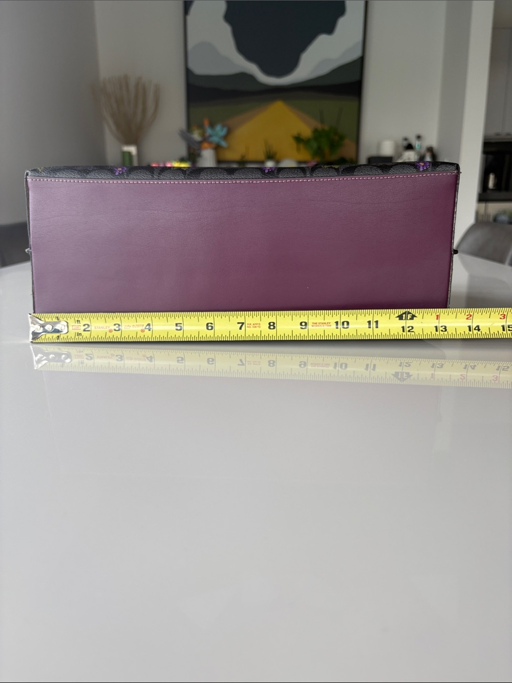 COACH Signature Mollie Floral Tote in Purple and Gray - Picture 5 of 12